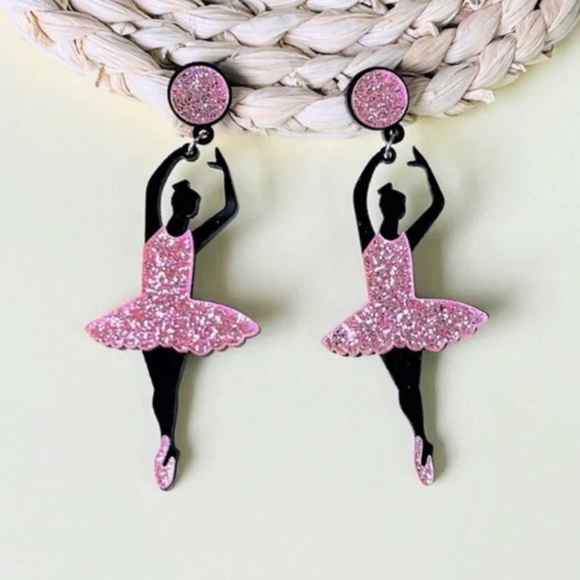 ❤️ FREE Dance Ballerina Sparkle Boho Peasant Art Deco Pop Farm Hipster Earrings - Picture 1 of 3